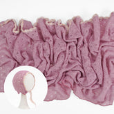 Baby Knitted Wrap with Knitted Bonnet Set of 2 SR083 | NB | Pink Purple Shades